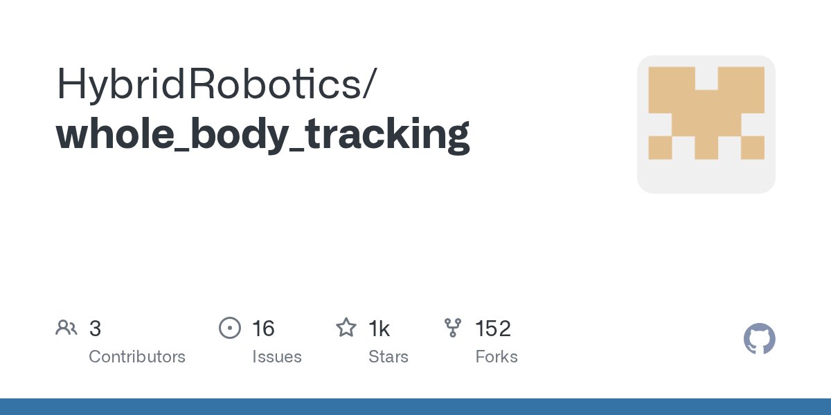 qiayuanliao's tweet card. Contribute to HybridRobotics/whole_body_tracking development by creating an account on GitHub.