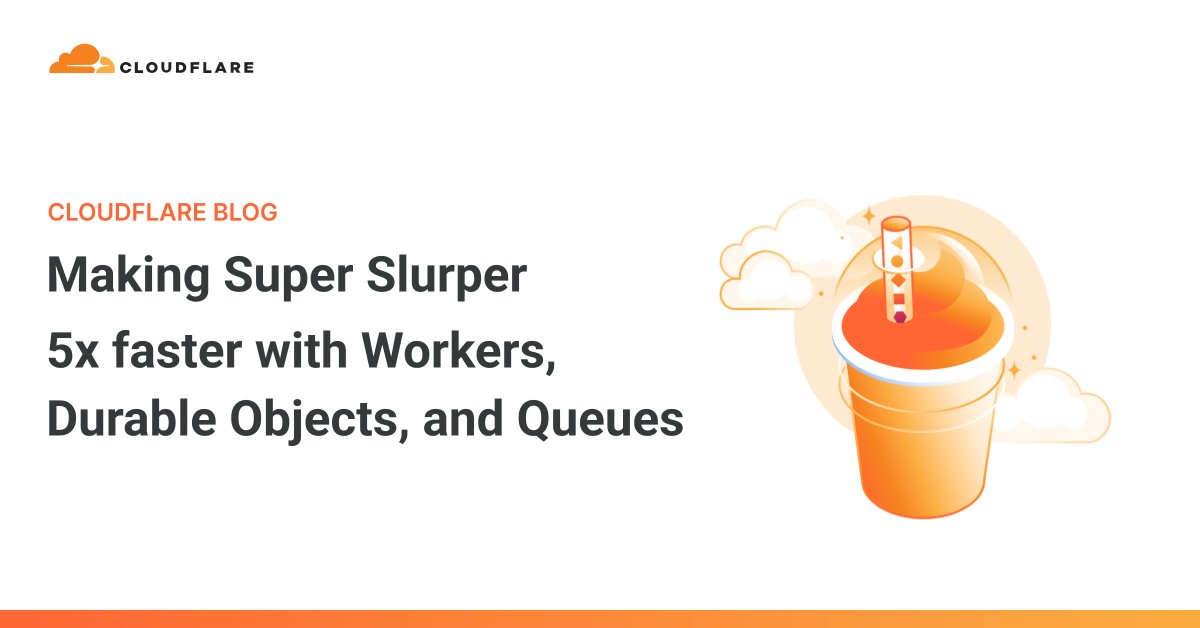 JohndMeyer's tweet card. We re-architected Super Slurper from the ground up using our Developer Platform — leveraging Cloudflare Workers, Durable Objects, and Queues — and improved transfer speeds by up to 5x.