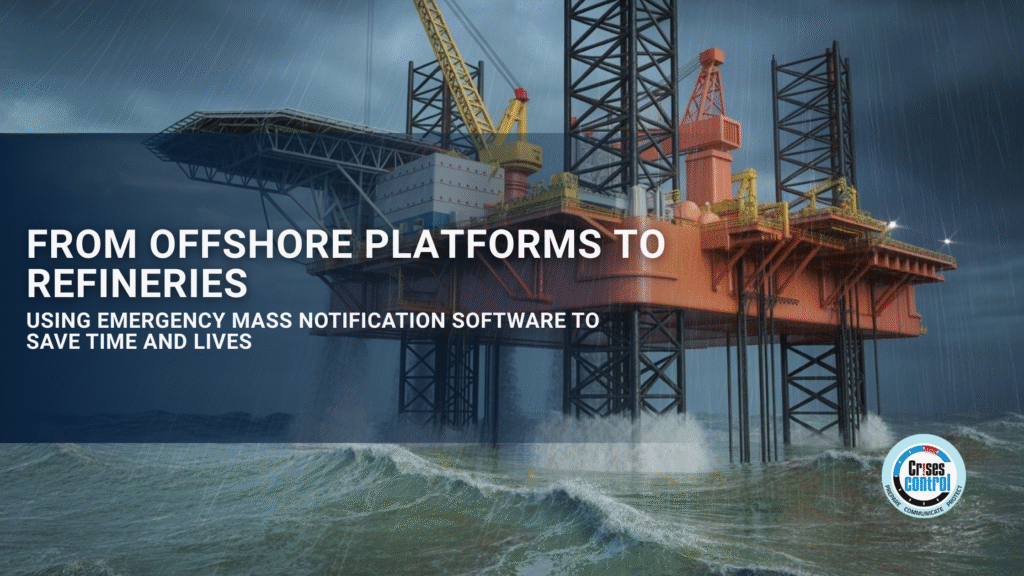 CrisesControl's tweet card. Emergency mass notification software ensures fast alerts, real-time updates, and safer operations for oil and gas teams.