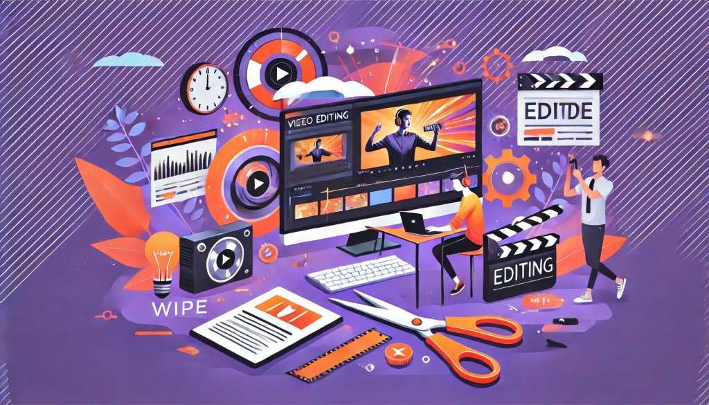 tategatadouga's tweet card. 動画編集でよく見かける「ワイプ」って、どうやって作るの？ 本記事では、初心者でも簡単にできるワイプの作り方と、効果的な使い方をわかりやすく解説します。ショート動画で視聴者の興味を引く演出に役立てたい方必見です！