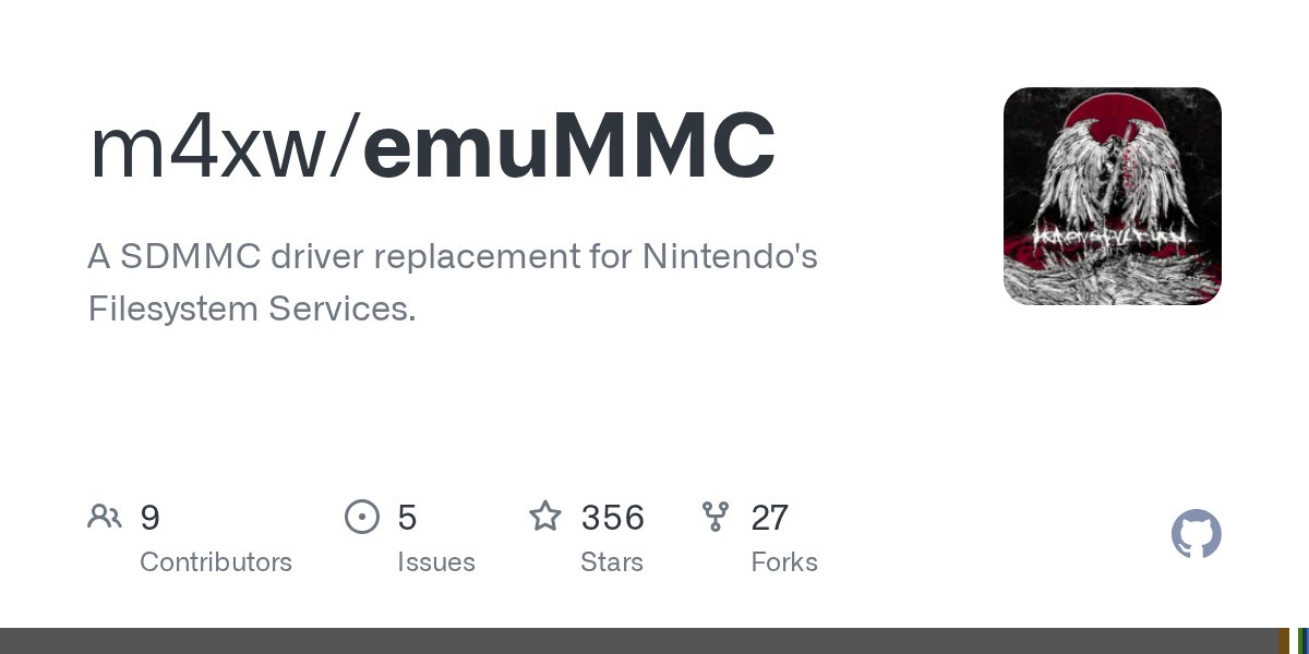 m4xwdev's tweet card. A SDMMC driver replacement for Nintendo's Filesystem Services. - m4xw/emuMMC