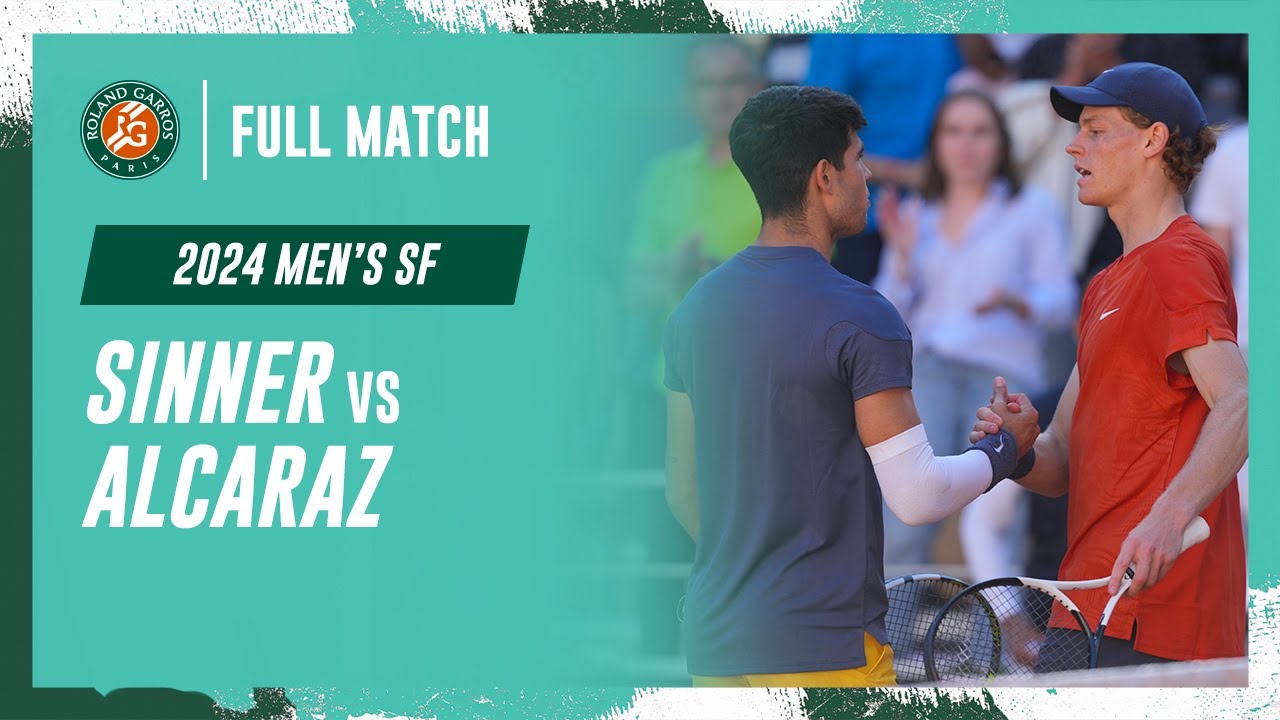 jazzmikee's tweet card. Alcaraz vs Sinner 2024 Men's semi-final Full Match | Roland-Garros