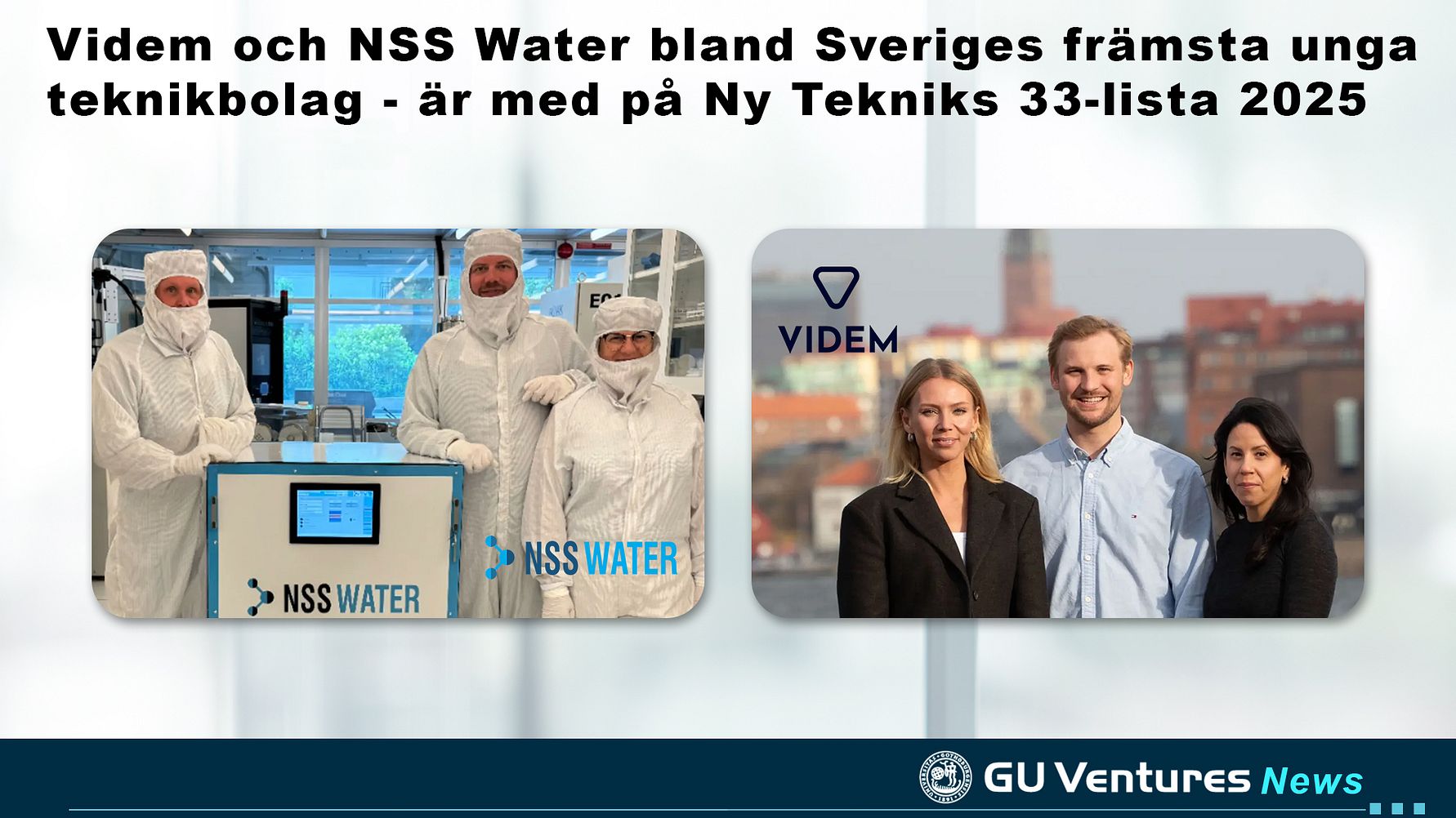 GUVentures's tweet card. Ny Tekniks 33-lista är en av Sveriges mest prestigefyllda utmärkelser för unga teknikbolag och lyfter årligen fram 33 svenska startups med exceptionell...