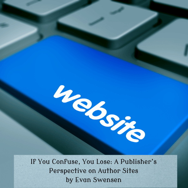 BRMCWC's tweet card. Learn why simple, clear author websites outperform complex ones with expert guidance from publisher Evan Swensen.