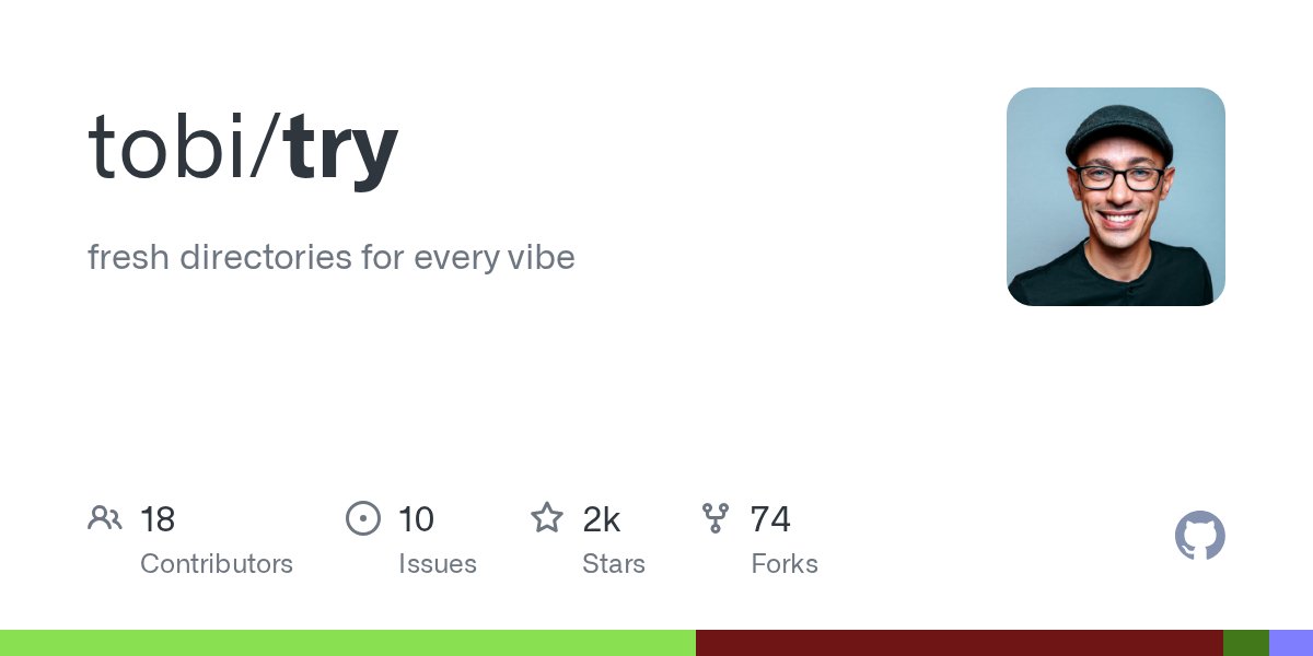 clxymox's tweet card. fresh directories for every vibe. Contribute to tobi/try development by creating an account on GitHub.