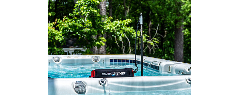 swimtether's tweet card. Bridget H.: The Swim Tether is easy to use and adds a degree of challenge with the tension of the tubing. It is comfortable and doesn't get in the way of my kick. I recommend this!