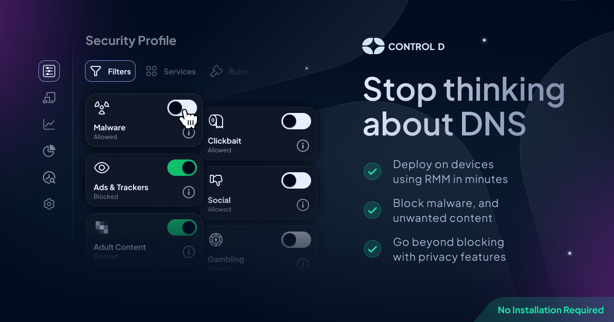 ControlDNS's tweet card. Scan a website to detect malware, phishing, and viruses. Check if links are safe and legitimate. Keep yourself safe from fraud. 100% free forever.