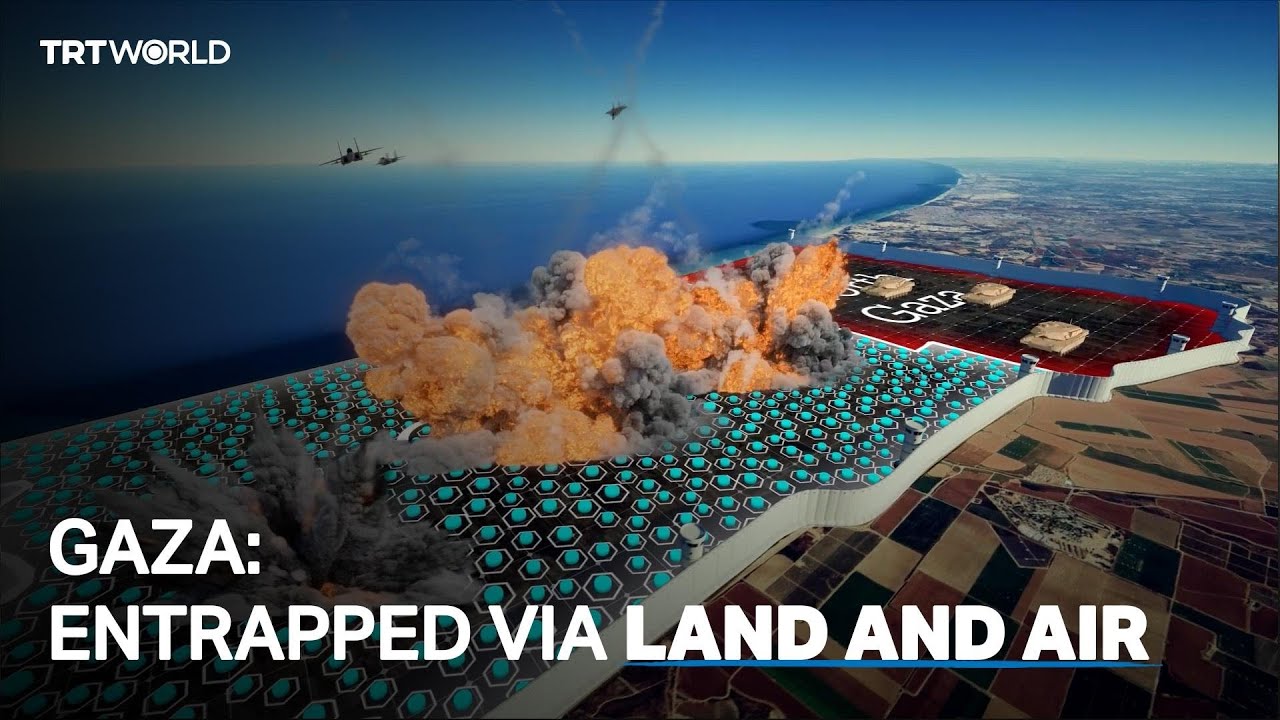 binodbikramkc's tweet card. Animated: Nowhere to run for Palestinians in Gaza