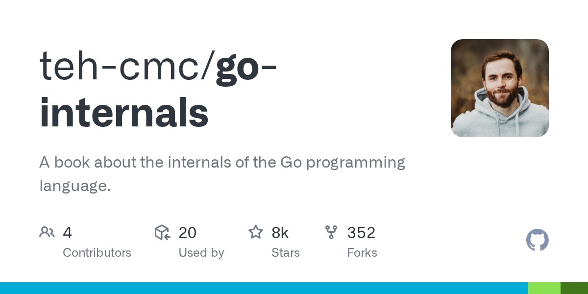 golangacademy's tweet card. A book about the internals of the Go programming language. - teh-cmc/go-internals