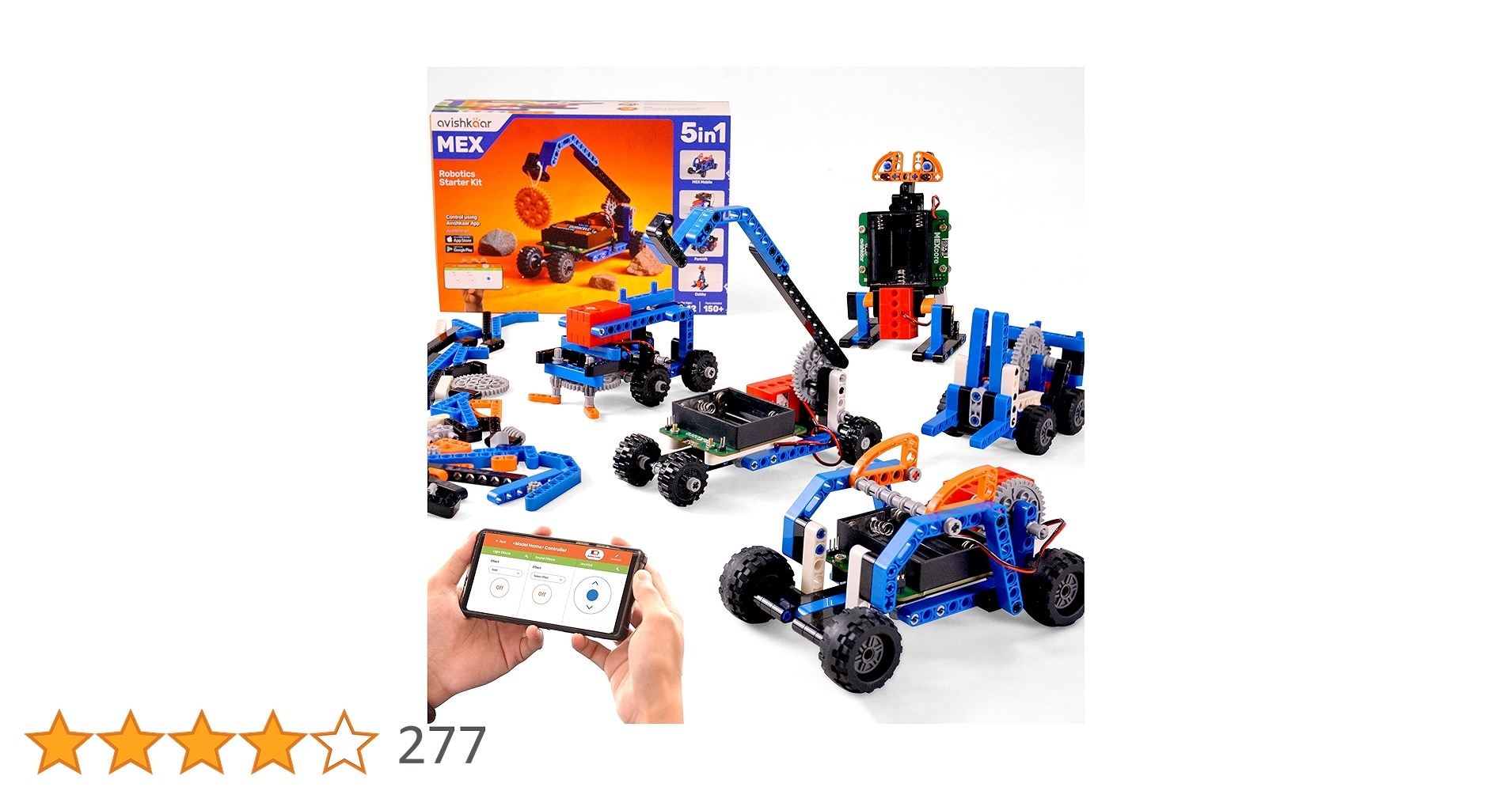 DealsinIND's tweet card. If you are looking for a robotics kit for a kid aged 8 to 12 who loves to build and tinker – then your search stops here! Avishkaar MEX 5-in-1 Robotics Starter Kit is the perfect DIY robotics kit to...