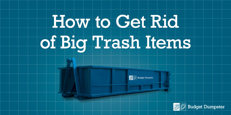 BudgetDumpster's tweet card. Learn how to get rid of big trash items, from household junk to construction debris, with our comprehensive bulk trash removal and recycling guides.