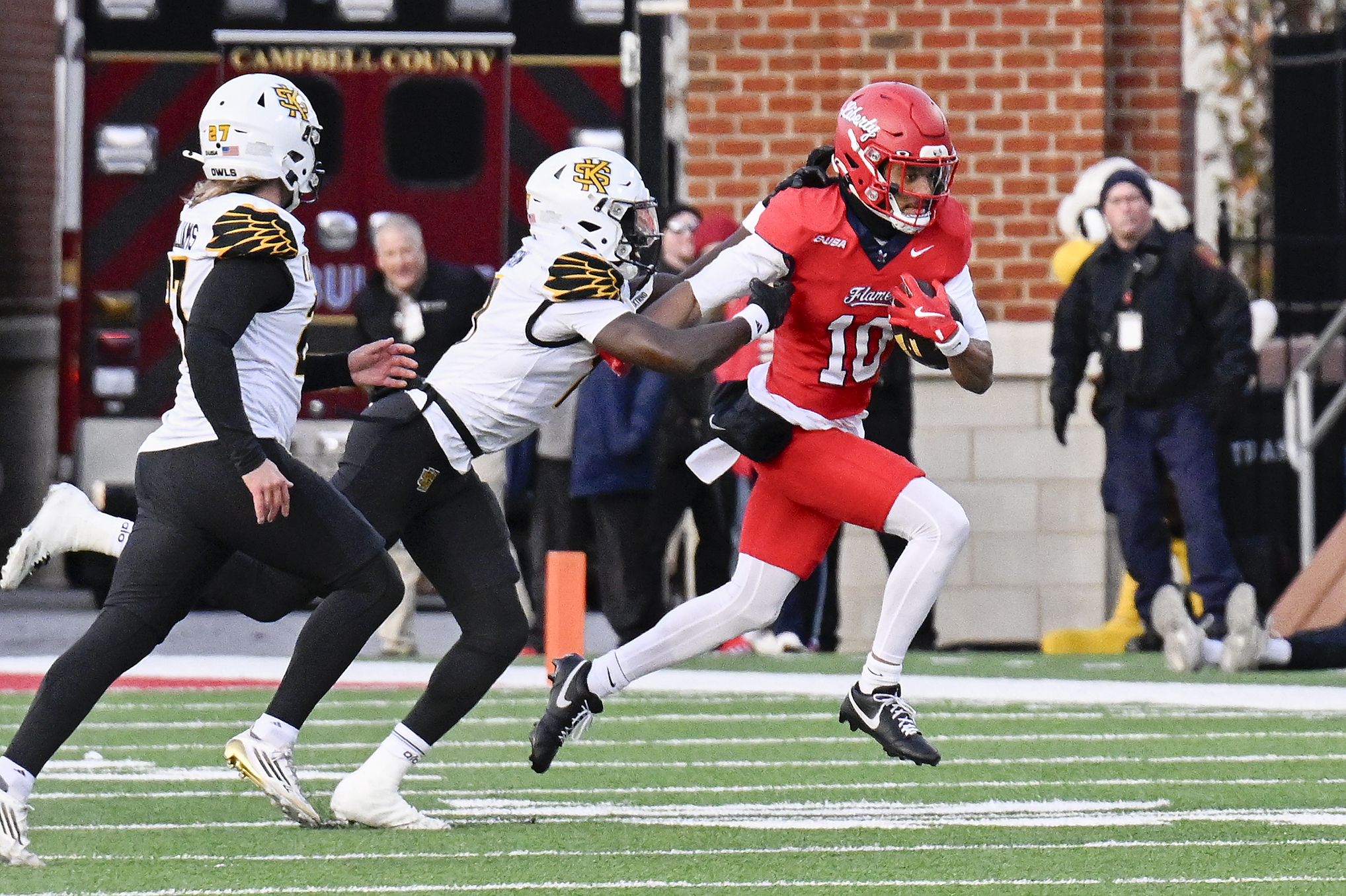 ASeaofRed's tweet card. Liberty suffered defeat on Saturday evening against Kennesaw State, falling 48-42, in double overtime. The Flames conclude the season at 4-8 and 3-5 in conference play. Here’s how we have the…