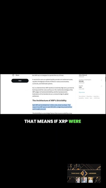 Ryanfspack's tweet card. How XRP Moves Trillions with Zero Slippage 💸