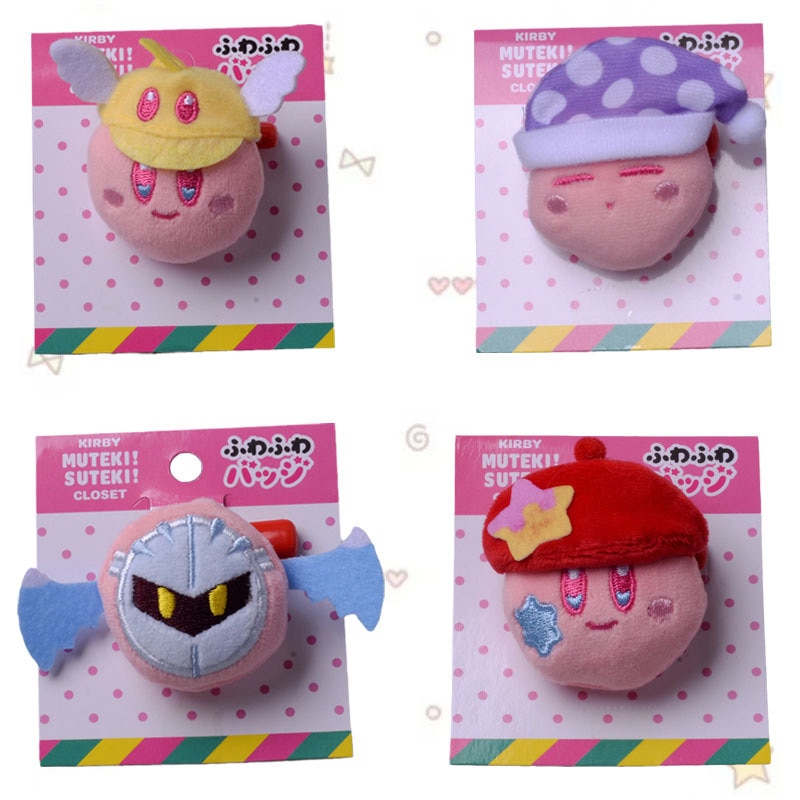kirbyplush0's tweet card. Name: 4cm Star Kirby Stuffed Toy Badge Bag Accessories PinMaterial: CottonSize: 4cm