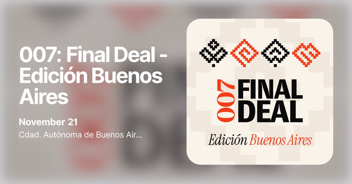 FlowTraders's tweet card. ♠️♦️ SEROTONIN X FLOW TRADERS: FINAL DEAL - EDICIÓN BUENOS AIRES Join Serotonin and Flow Traders for Final Deal, the gra...