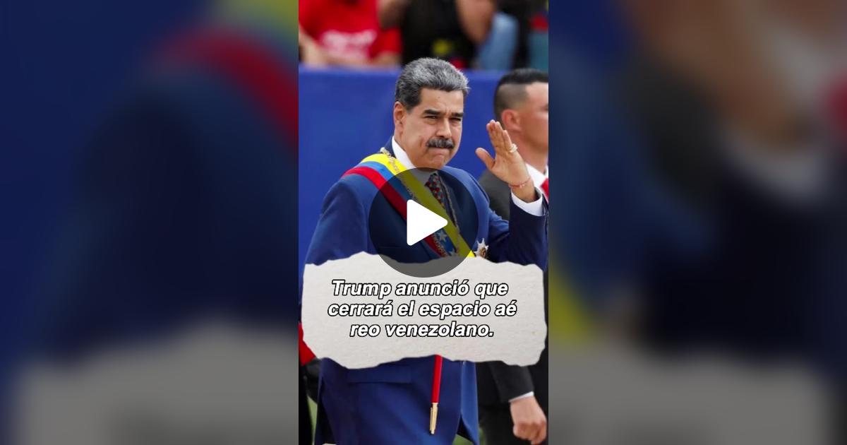 CristinaFigliol's tweet card. 5559 me gusta, 281 comentarios. "Trump anunció que cerrará el espacio aéreo venezolano."