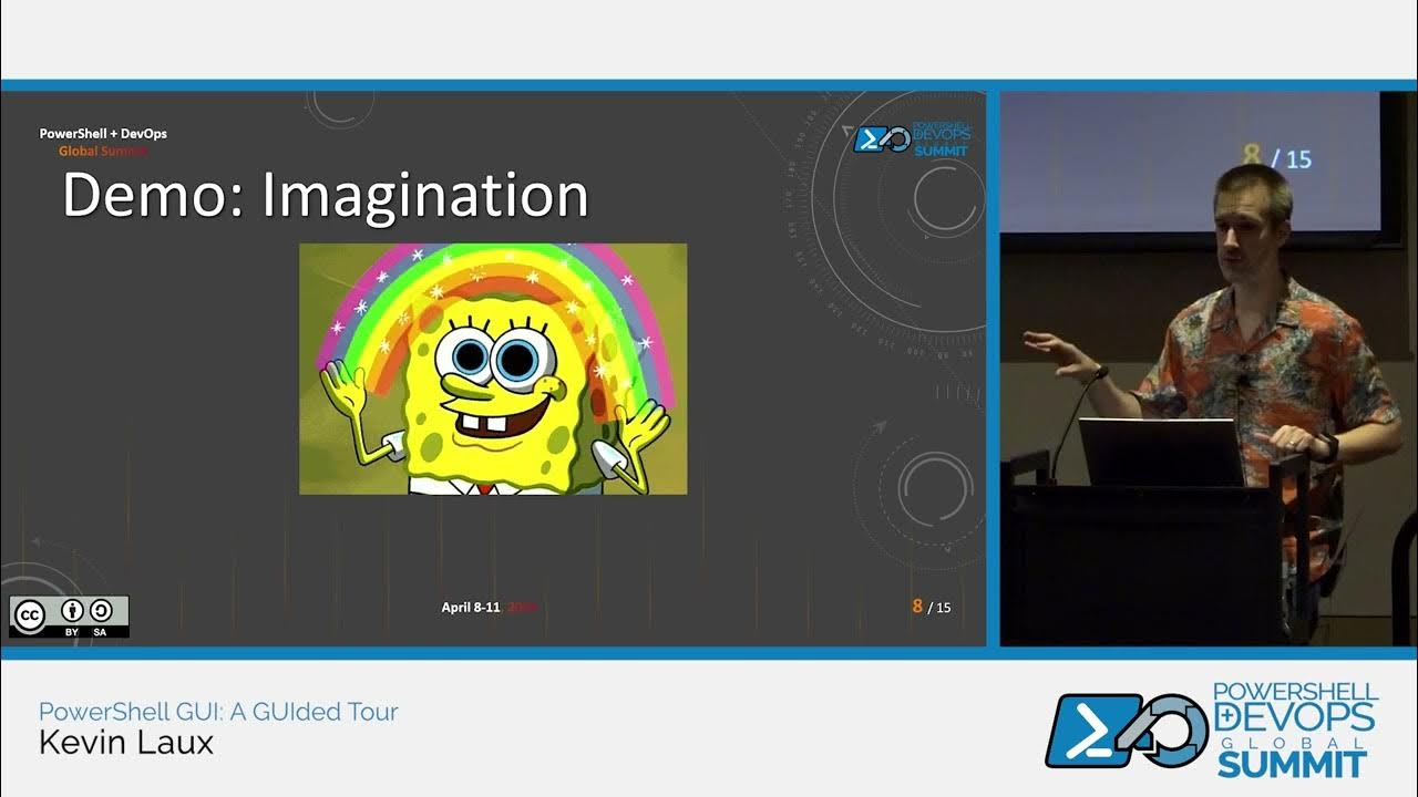 PSHSummit's tweet card. PowerShell GUIs: A GUIded Tour by Kevin Laux