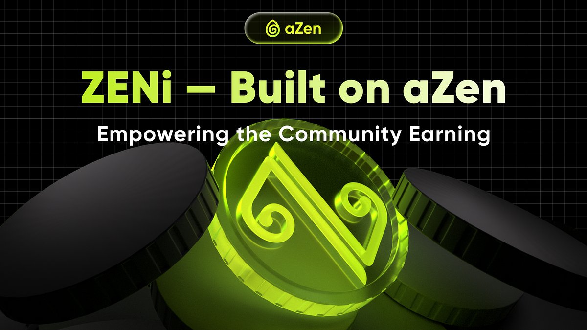azen_protocol's tweet card. ZENi represents the next evolution of the aZen ecosystem — a reward system that integrates AI, SocialFi, and DeFiinto a unified framework…
