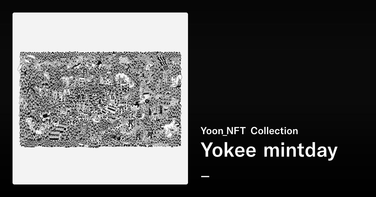 Boneless_Chic's tweet card. Yokee mintday - Yoon_NFT Collection | OpenSea