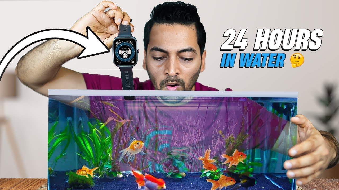 AmreliaRuhez's tweet card. I Put This Smartwatch Inside A Fishtank For 24 Hrs | Will It Survive?