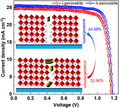 muller_group's tweet card. A compositional homogeneous perovskite is achieved by constructing a δ-phase perovskite in the PbI2 film by predepositing the cesium source before PbI2 deposition and facilitating the uniform...