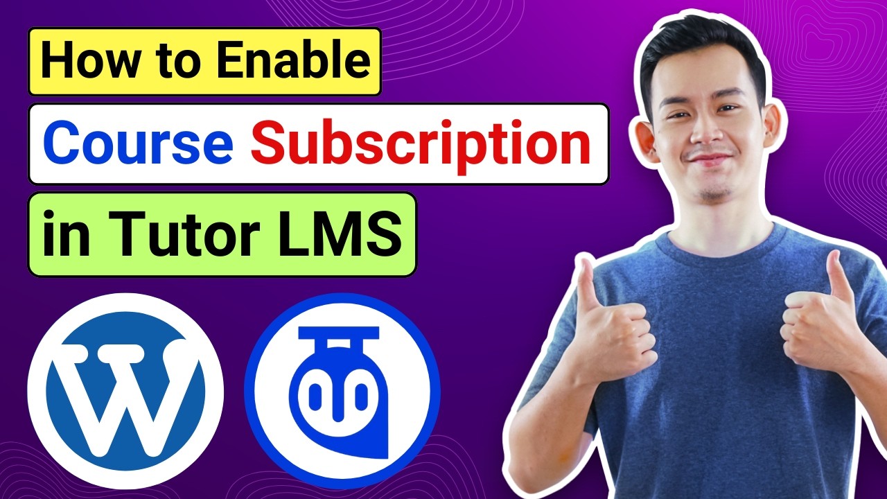 wpgiz's tweet card. Tutor LMS Course Subscription Tutorial - How to Enable Subscription...