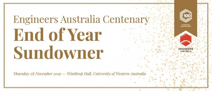 EngAustraliaWA's tweet card. 28 November - tickets are on sale now for our end of year sundowner to wrap up the Engineers Australia Centenary Celebrations for 2019! Join us at Winthrop Hall for a relaxed evening with music,...