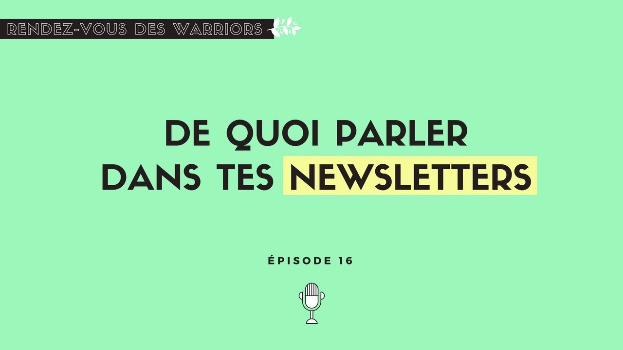 Blogtrepreneure's tweet card. Quoi écrire dans une newsletter