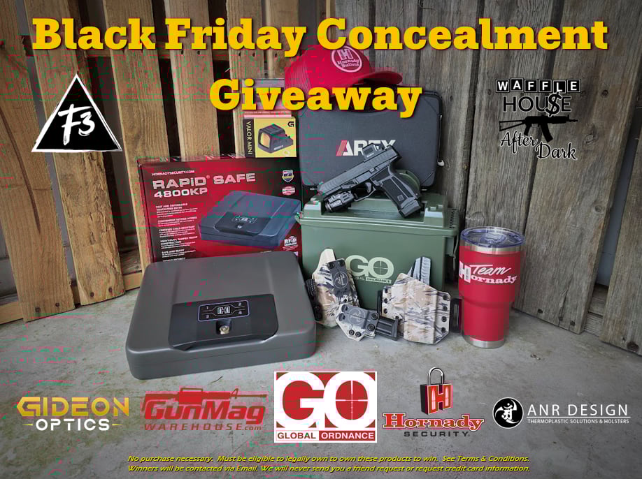 VeganGunStuff's tweet card. One lucky winner will take home: 1 (One) Arex Delta M OR from Global Ordnance 1 (One) Global Ordnance 500 Round Can of 115GR 9mm 1 (One) Gideon Optics Valor Mini 1 (One) ANR Design Relv Copperhead...