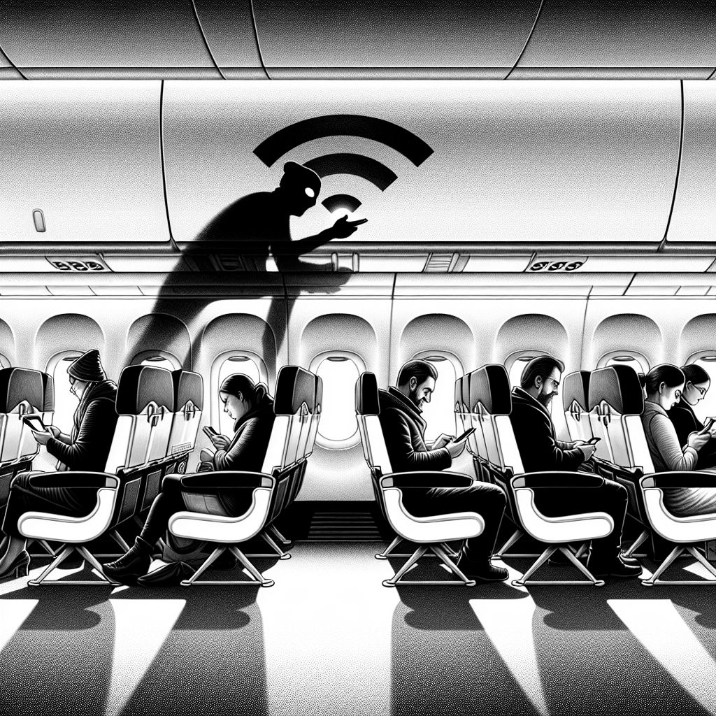 mitchcasspari's tweet card. Ein Hacker wurde verurteilt, nachdem er während eines Fluges ein bösartiges WLAN-Netzwerk betrieb. Der Fall zeigt die Gefahren öffentlicher WLAN-Netzwerke.