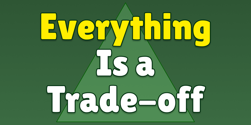 DevTesterBlog's tweet card. Every decision in software development and testing means sacrificing something, and most don't realize what they're giving up.