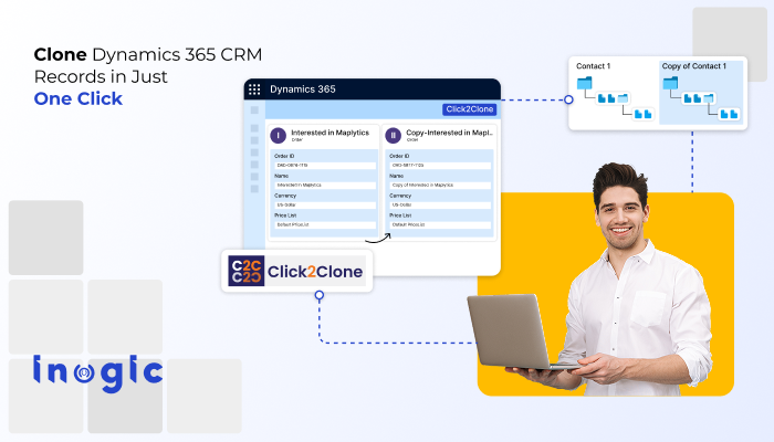 inogic's tweet card. Click2Clone is a one-click solution to copy or clone Dynamics 365 CRM records, relationships & custom entities. It can clone multiple CRM records easily!