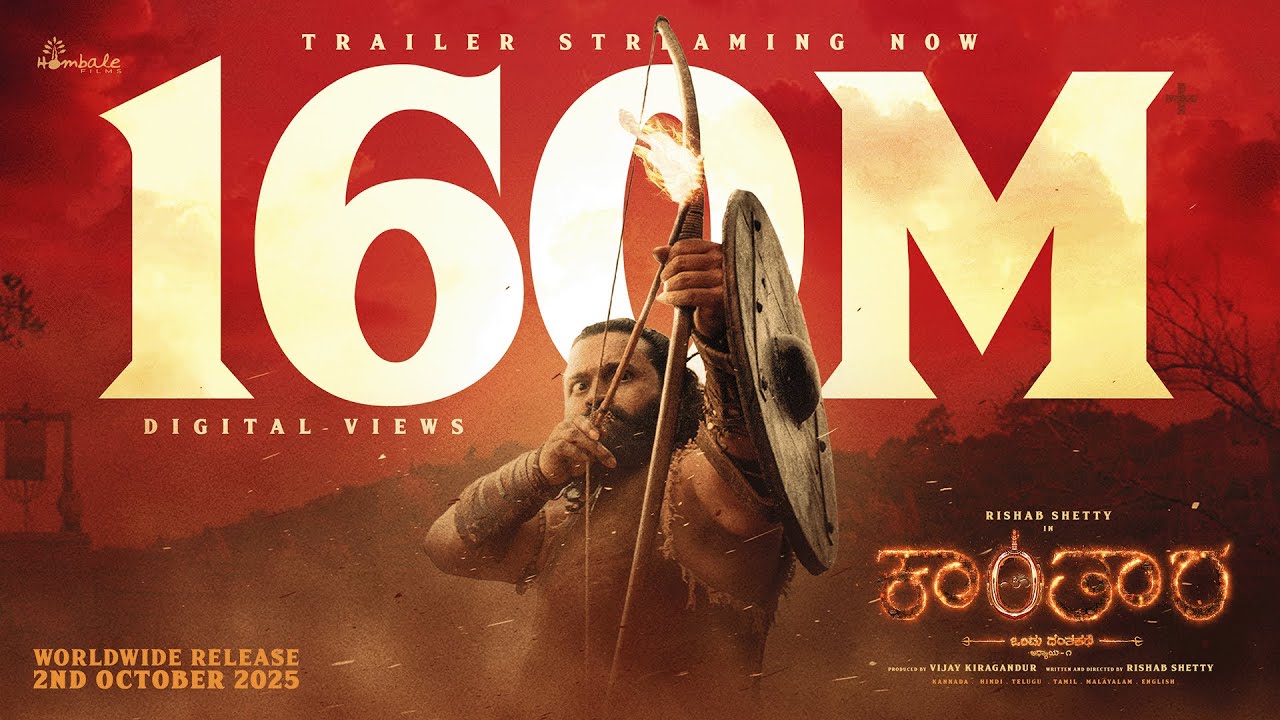 _poojasudhir's tweet card. Kantara Chapter 1 Trailer - Kannada | Rishab Shetty | Rukmini | Vijay...