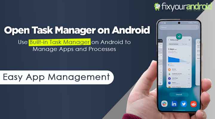 fixyourandroid's tweet card. Task Manager is a tool that allows you to manage the apps and processes on your Android. Using the tool you can see all the running apps and processes and