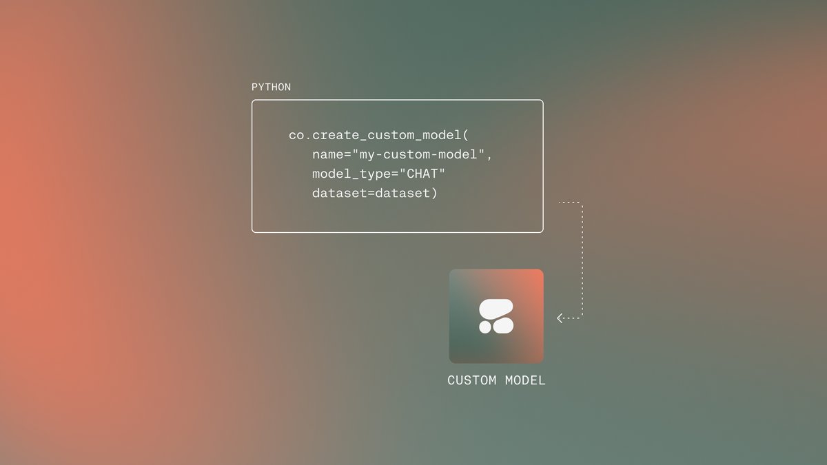 cohere's tweet card. Cohere has announced programmatic fine-tuning with its Python SDK. Using the SDK, developers can unlock automation, version control, and reproducibility.