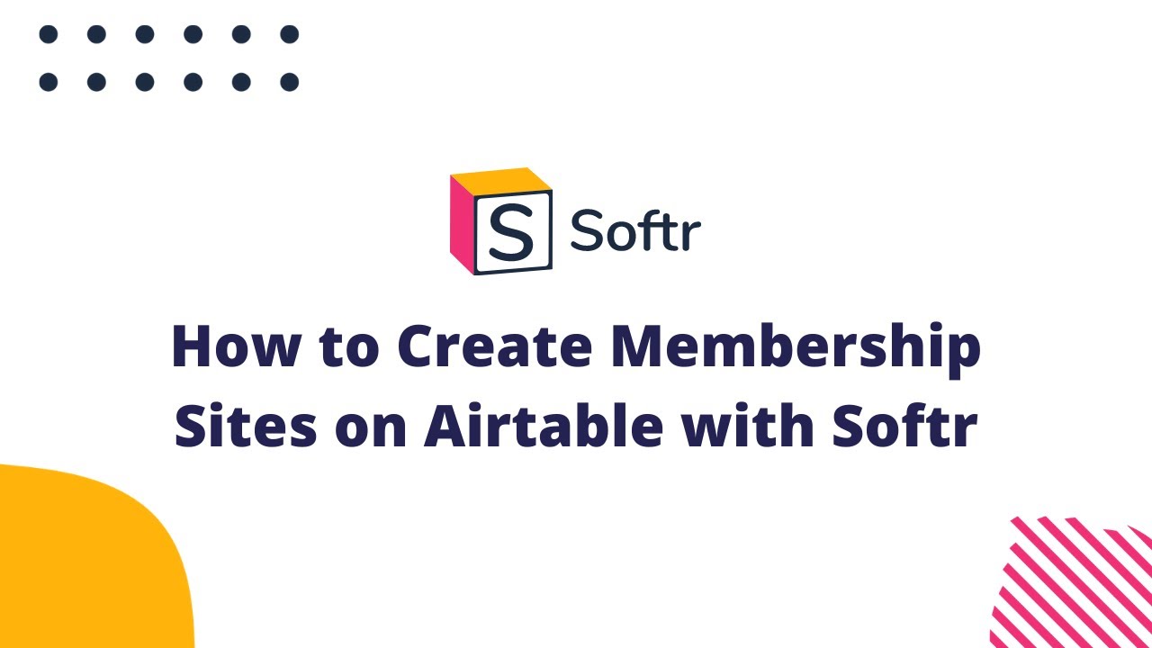 softr_io's tweet card. How to create membership sites on Airtable
