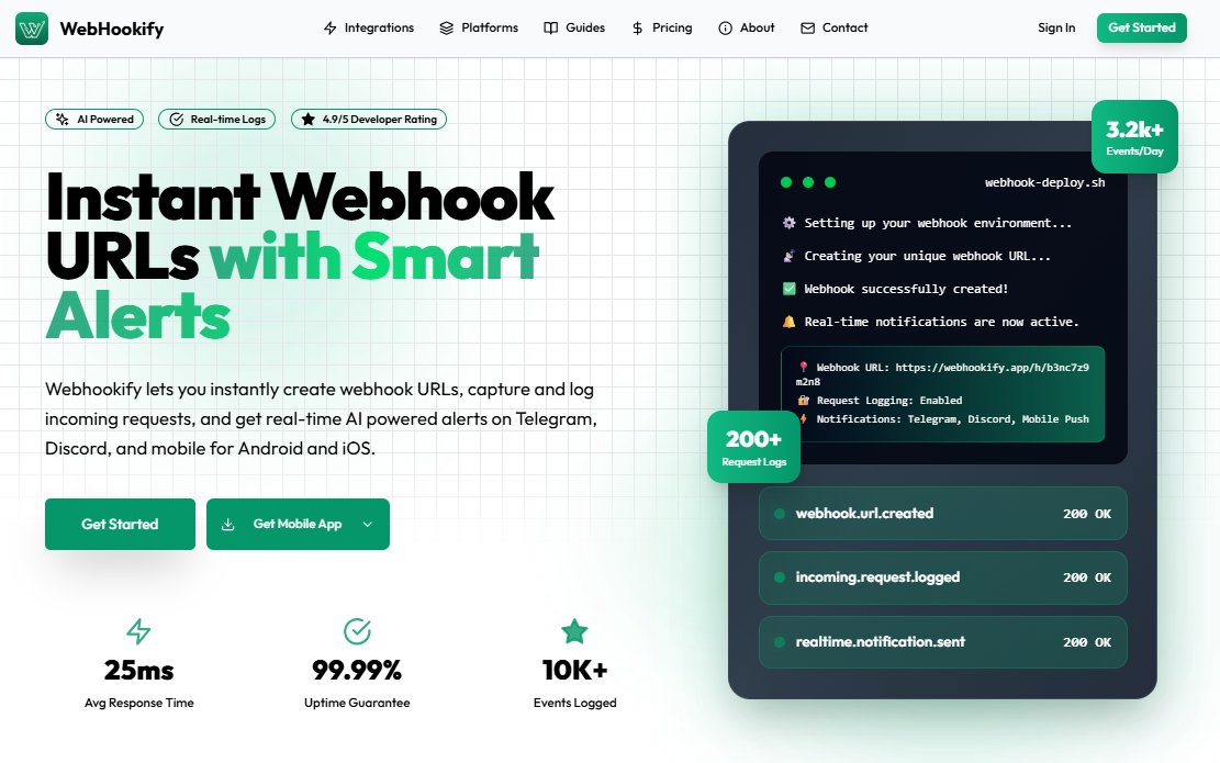 aitoolsonline's tweet card. Webhookify automates workflows by connecting apps with customizable webhooks for seamless data syncing.
