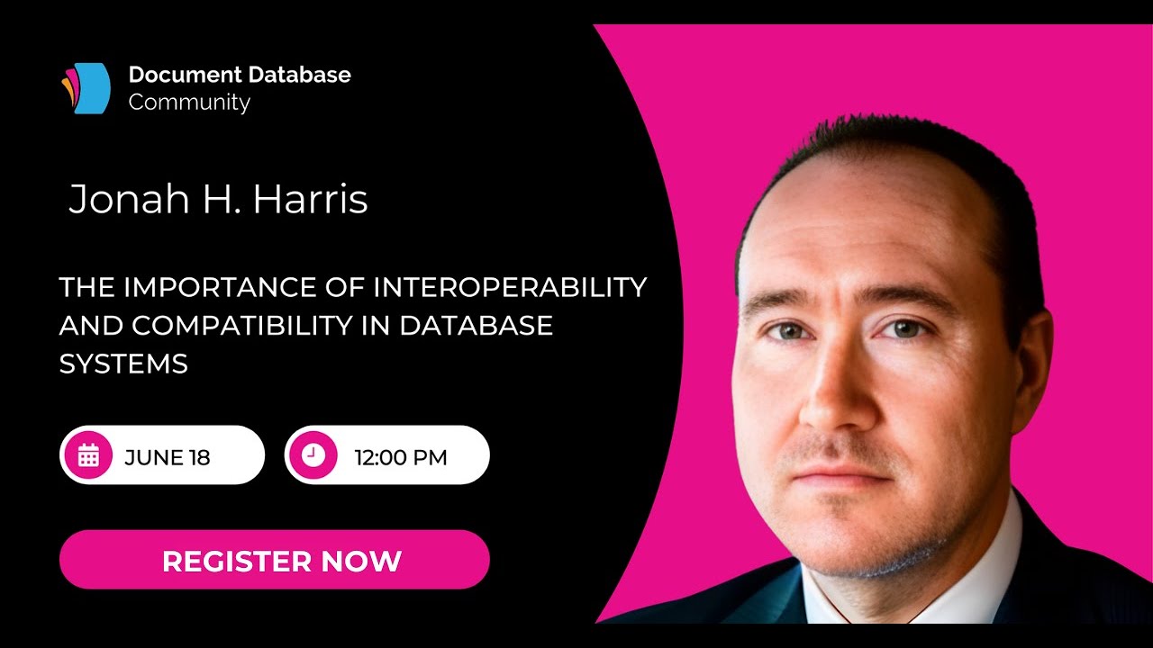 DocDatabaseCom's tweet card. The importance of interoperability and compatibility in database...