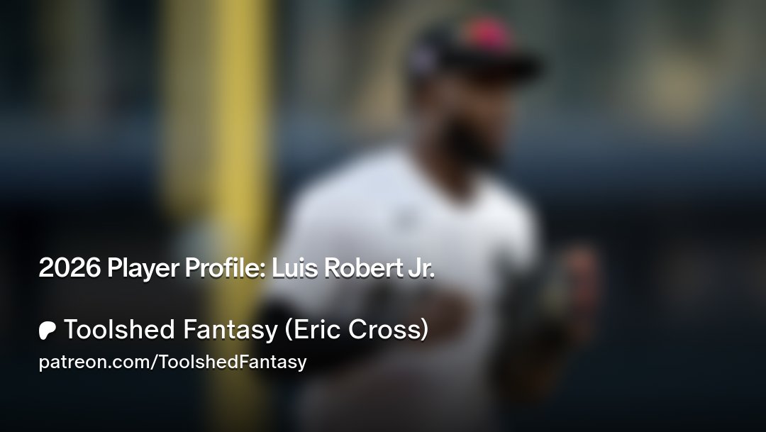 EricCrossMLB's tweet card. Get more from Toolshed Fantasy (Eric Cross) on Patreon