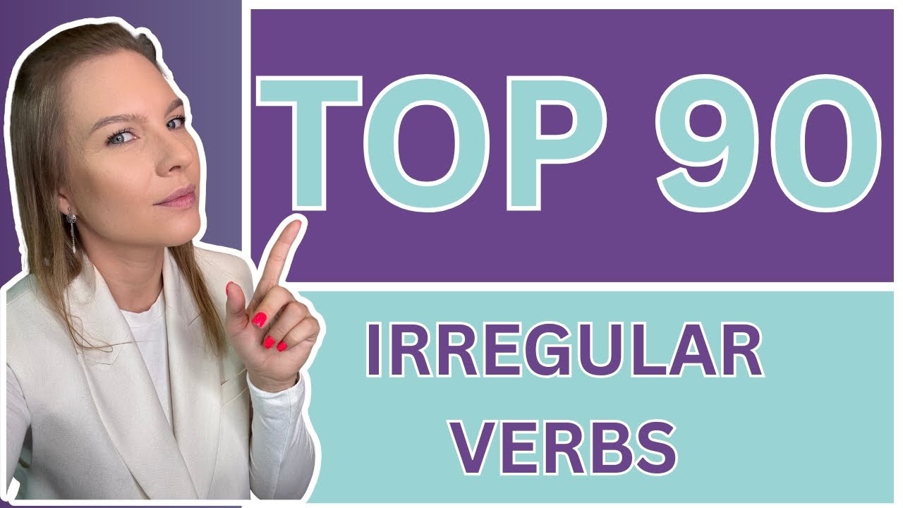 EllaLanguage's tweet card. TOP 90 IRREGULAR VERBS learn them ALL! 💪