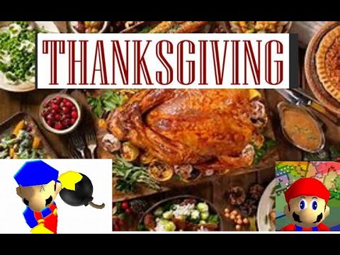 DevelopementD's tweet card. sm64 bloopers; mario makes a thanksgiving feast and somehow success