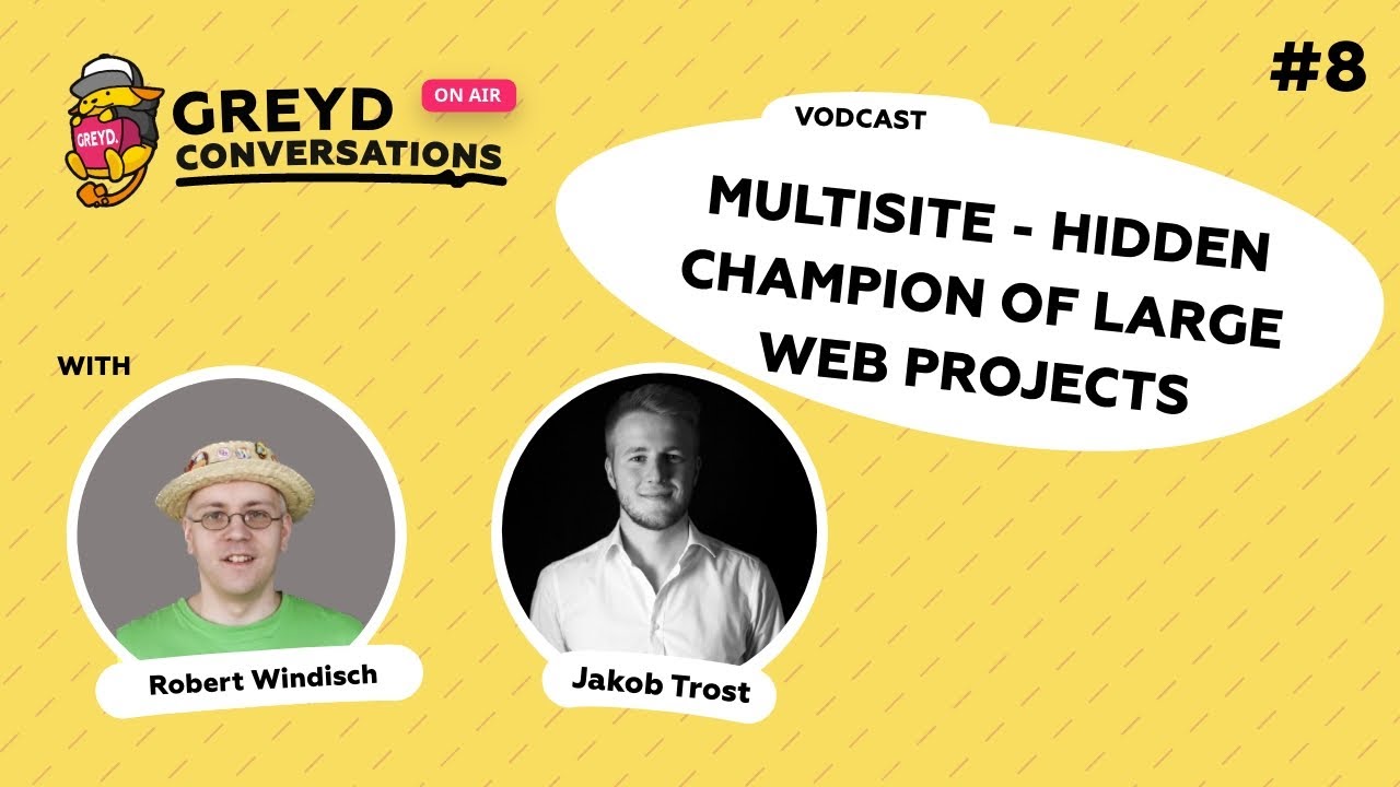 greyd_suite's tweet card. Greyd Conversations #8 - Multisites: Hidden Gem for Large-scale Web...