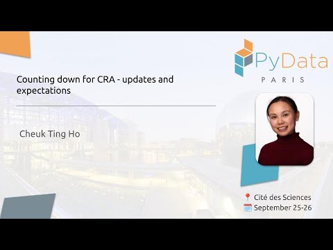 PyDataParis's tweet card. Cheuk Ting Ho - Counting down for CRA: updates and expectations |...