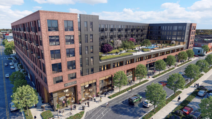rvabizsense's tweet card. Hoffman and joint venture partner DeBartolo Development are clearing the 2.4-acre site for a 400,000-square-foot building with 366 apartments, 18,000 square feet of commercial space and parking deck.