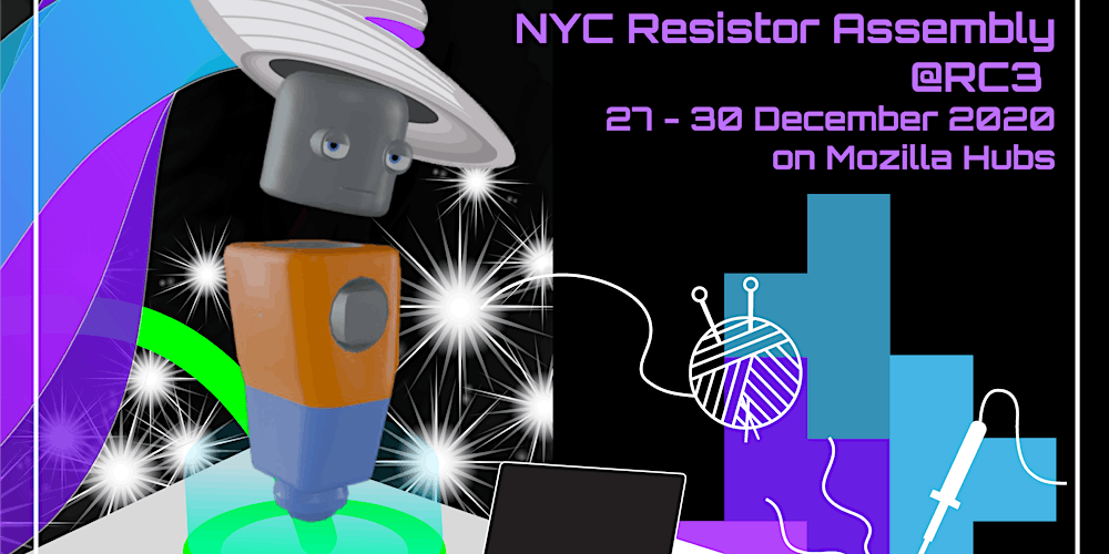 CodeLiberation's tweet card. Launching our virtual NYC Resistor Clubhouse and Hackerspace connector in conjunction with this year's Chaos Computing Congress (CCC).