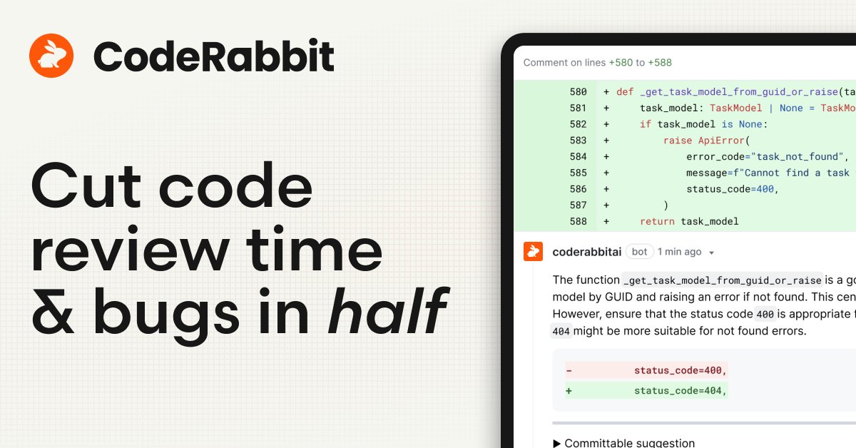 laravelnews's tweet card. Code reviews are critical but time-consuming. CodeRabbit acts as your AI co-pilot, providing instant Code review comments and potential impacts of every pull request.