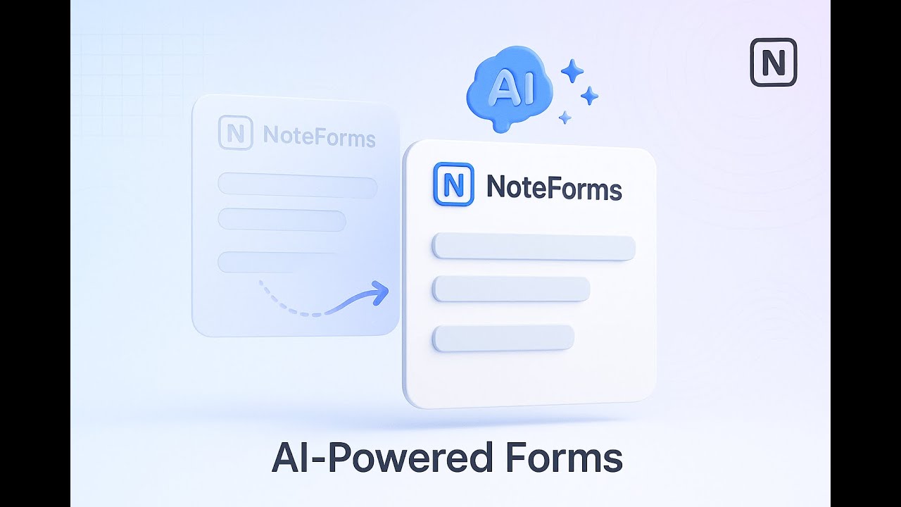 NotionForms's tweet card. How to Instantly Create Notion Forms Using AI in NoteForms?