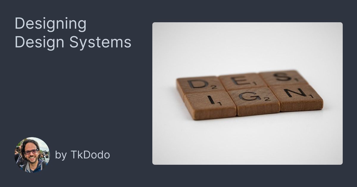TkDodo's tweet card. I want to write more about what makes a good design system. This is the unstructured list of principles I think matter.