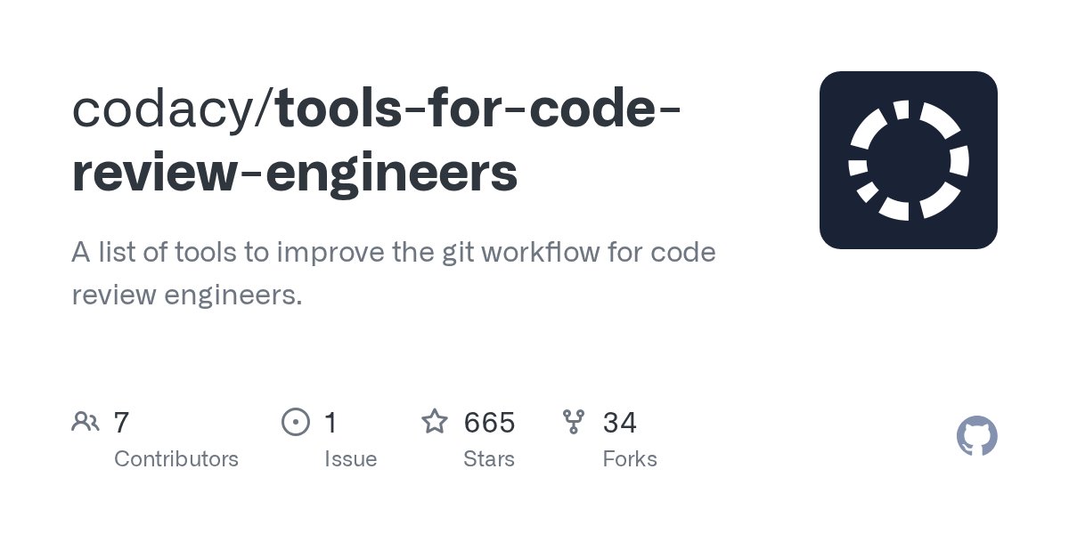 codacy's tweet card. A list of tools to improve the git workflow for code review engineers. - codacy/tools-for-code-review-engineers