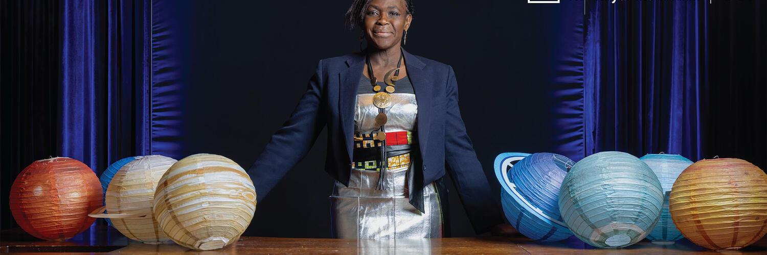 Ri_Science's tweet card. Dame Dr Maggie Aderin-Pocock will take us on an epic voyage through time and space, in the 2025 CHRISTMAS LECTURES from the Royal Institution, supported by CGI. 